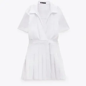 Zara | Dresses | Nwt Zara Box Pleat Jumpsuit Dress Shirt